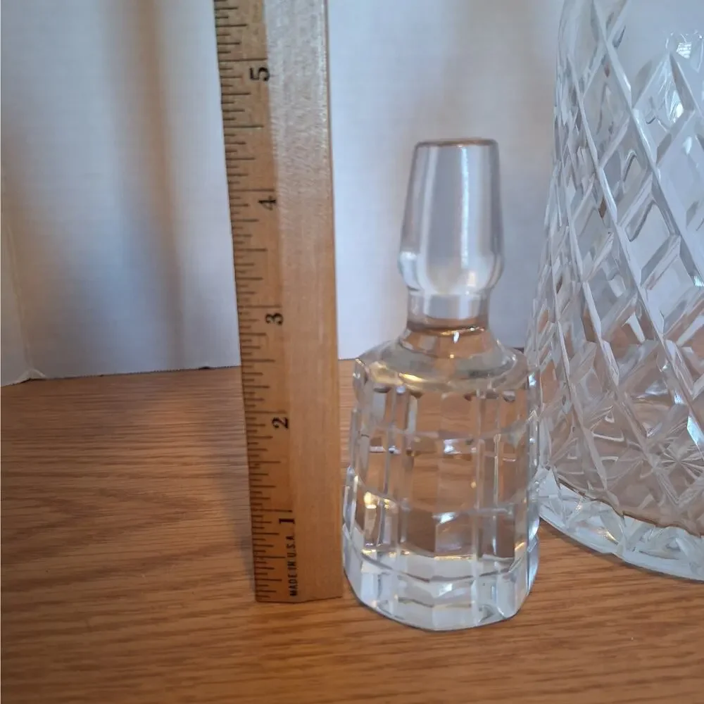 Vintage Cut Crystal Liquor Decanter 13.5